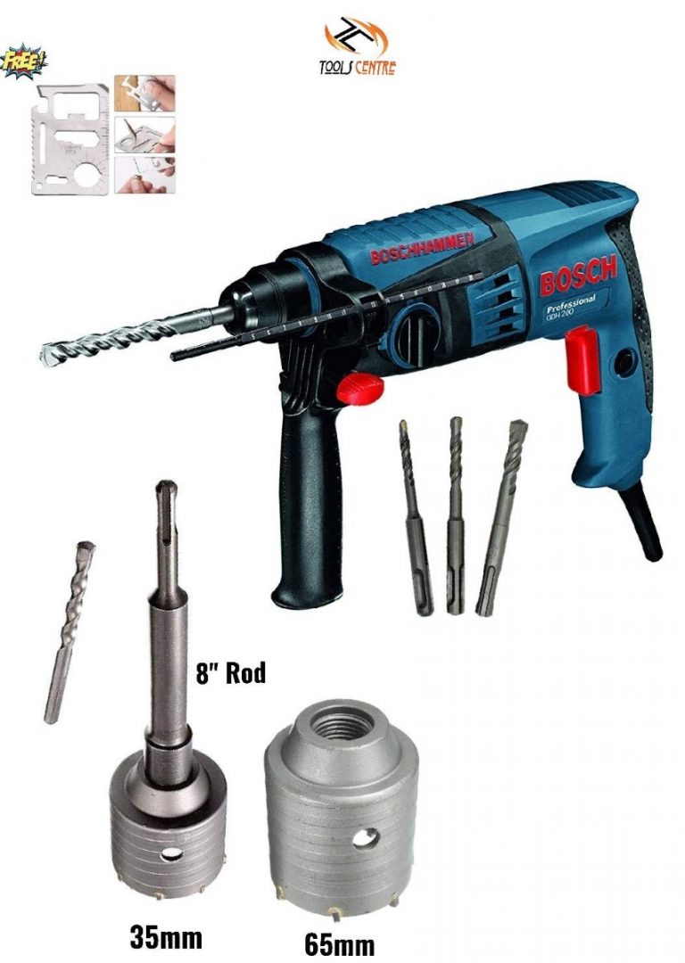 Toolscentre Bosch Gbh 200 Professional Rotary Hammer With Concrete Holesaw for Drilling on Wall