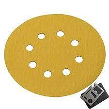 Bosch 5″(125mm) Dia 8Hole Hook & Loop Sanding Paper/Disc For Sander/Polishing Applications With 11 in 1 Pocket Multitool (5″(125mm) x60Grit, 10)
