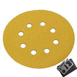 Bosch 6″(150mm) Dia 6Hole Hook & Loop Sanding Paper/Disc For Sander/Polishing Applications With 11 in 1 Pocket Multitool (6″(150mm) x500Grit, 10)