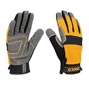 ingco HGMG01 Orange-Black Microfibre Mechanic/Bike/Cylcing/Tracking Gloves