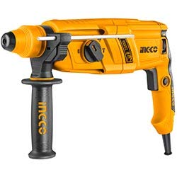 INGCO POWERTOOLS & HANDTOOLS 650W Corded-Electric Rotary Hammer with 3 SDS-PLUS Drills (Orange)