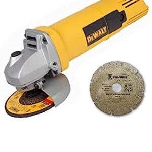 dewalt801+xtra power vacuum brazed Metal Dewalt Angle Grinder Machine with Universal Vacuum Brazed Blade (Yellow)