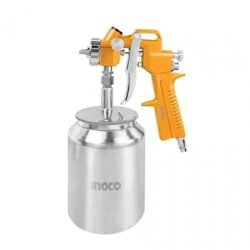 INGCO AWG1001 215mm Air Washing Gun High-Pressure Wash Water with Interchangeable Steel Nozzle Tips 0.75L Tank Capacity for Efficient Cleaning