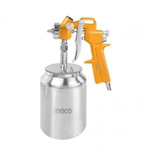 INGCO ASG3101 Air Spray Gun Auto Paint HVPL Automotive Compressor for Home Interior and Exterior & Industrial Use (1 Set, Yellow)