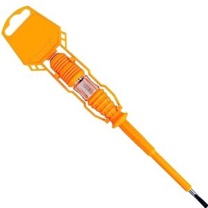 INGCO Test Pencil HSDT1908 test pencil Screwdriver Tester with Neon Bulb test voltage 100-500V AC Voltage electrical Lineman Tester size 4x190mm