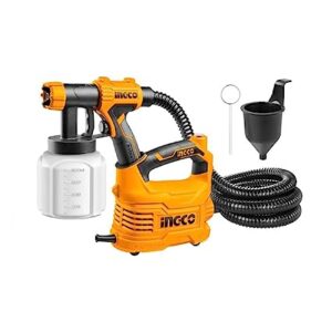 INGCO HVLP Floor Based Spray Gun, 500W High Power HVLP Spray Gun, 850ml/min | 50DIN-s Max. Viscosity, 800ml, 3 Patterns, Easy to Clean for Furniture, Cabinets, Fence, Car, Bicycle, Garden Chairs
