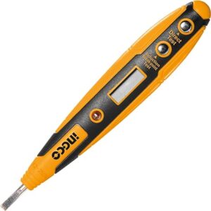 INGCO Test Pencil HSDT2201, Test Screwdriver Circuit Tester Electric Test Pen Screwdriver Digital Display Test Pencil