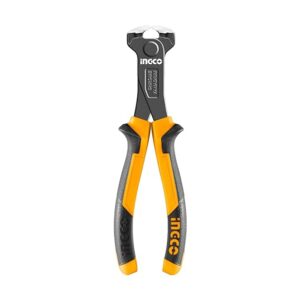 Ingco HECP28160 End Cutting Pliers, 160mm Cr-V Pincers, End Cutting Mini Plier, End Cutting (1 Set)(Yellow/Black)