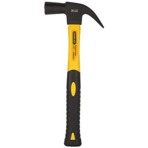STANLEY 51-187 Fibreglass Nail Hammer 560gms (Yellow & Black)