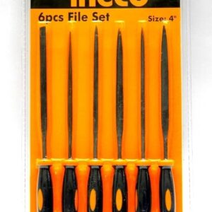 Ingco 6-Piece 150 mm Soft-Grip Needle File Set