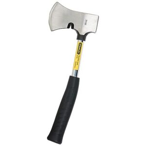 STANLEY 54-105 Camp Axe Steel Shaft with Anti-Rust Properties for Carpentry, Camping, Hiking & Light-Duty Wood Cutting, GREY & BLACK