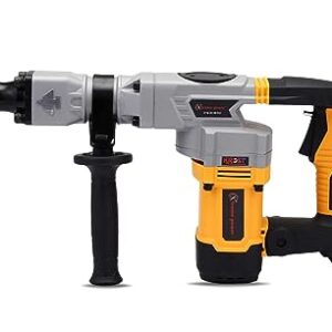 KROST Waterproof Demolition Hammer 5Kg, Anti-Vibration 1500W, Copper Armature With 6 Months Warranty Breaker, Chiseling, Pointed And Flat Chisel Bits (5kg)