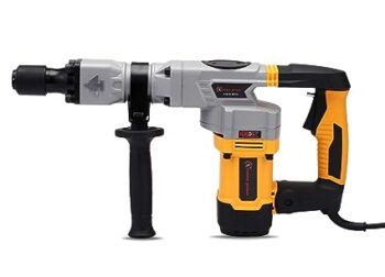 KROST Waterproof Demolition Hammer 5Kg, Anti-Vibration 1500W, Copper Armature With 6 Months Warranty Breaker, Chiseling, Pointed And Flat Chisel Bits (5kg)