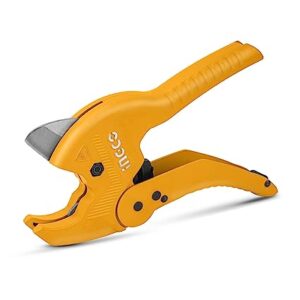 INGCO PVC Pipe Cutter, 3-42mm INGCO Tube Cutter, Professional Pipe Cutter, 230mm, One-Hand Fast Pipe Cutting Tool for PVC Pipe