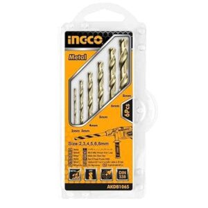 Ingco 6PCS HSS Twist Drill Bits Set AKDB1065