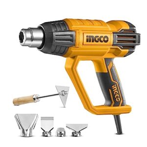 Ingco 2000W Professional Heat Gun/Hot Air Gun with Soft Grip Handle (Orange)