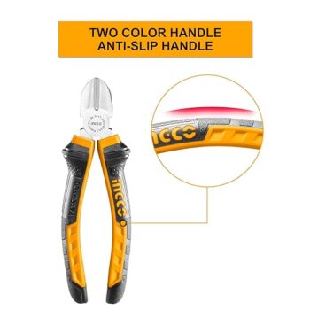 Ingco Diagonal Cutting Pliers, Anti-Rust Diagonal Cutting Pliers 6"/160mm