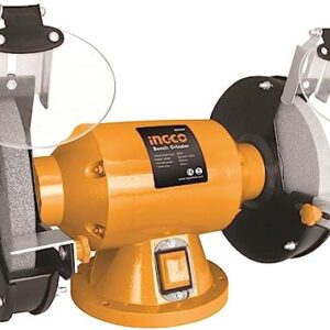 INGCO 350w Anti Vibration Bench Grinder (Yellow, 8″)