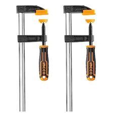 INGCO G-Clamp, 4″/100mm Heavy Duty G-Clamp, Body Malleable Cast iron T-shaped Tread, Clamps for DIY Carpentry Woodwork Building