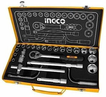 INGCO HKTS12251 Socket Set 25Pcs 1/2", Tool Kit Tool Kit for Home Use