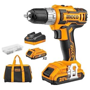 INGCO POWERTOOLS & HANDTOOLS Cordless Drill machine with 2 Pcs Battery