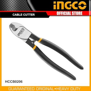 INGCO Cable Cutter, 8""/200mm | 55# Carbon Steel, Heavy Duty Cable Cutting, High Leverage Cutter for Aluminum, Copper, Wire, Communications Cable - Great for DIY, Electrical and Linemen