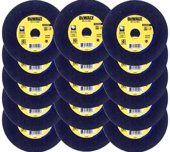 BLACK+DECKER DEWALT 100 X 1.2 mm Cutting Wheel for Metal and SS (Black and Yellow) - Pack of 15
