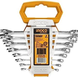INGCO HKSPA1088 8 PCS Combination Spanner Set Heavy Duty (1 Set)
