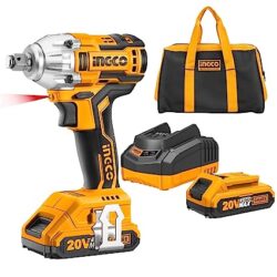 Ingco HGLI20025 20V Cordless Temperature Adjustable Heat Gun With Battery, Charger & Nozzle