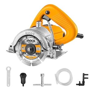 INGCO Marble Cutter, Tile Saw, 1400W | 13000rpm | 34mm Max.Cutting Capacity, Power Tile & Masonry Saws Used for Granite, Porcelain, Concrete and Other Stone Materials
