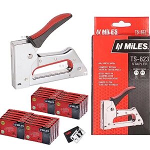Miles Kangaro New Metal Body Ts-623 Gun Tacker, Staple Gun with Free 20,000 Staples (Red)