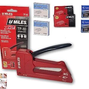 Miles Tp-10 Gun Tacker, Sofa Stapler with 23/6 (2000Pcs), 23/8 (2000Pcs), 23/10 (2000Pcs) Staples.