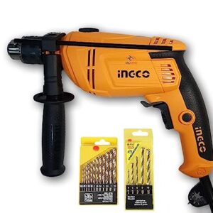 Ingco Hammer Drill Machine With Drill Bit Set (13 Mm)