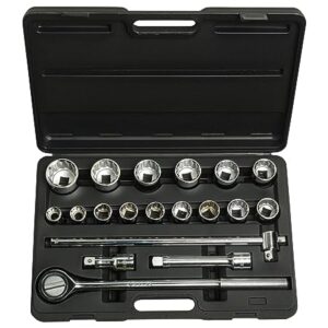 STANLEY 89-101 3/4” Drive 12 Point Metric Socket Set (19-Pieces)