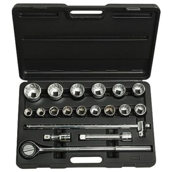 STANLEY 89-101 3/4'' Drive 12 Point Metric Socket Set (19-Pieces)