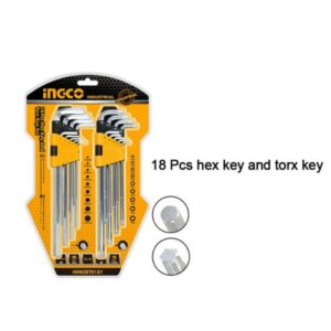 INGCO 18 Pieces Hex Key And Torx Key Set HHKSET0181
