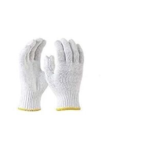 KROST Cotton Knitted Hand Gloves Plain Pack of 20.