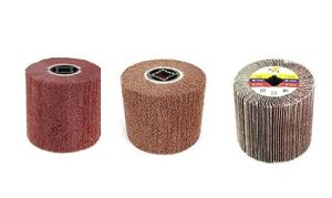 Krost™ Non-Woven & Flap Wheel Stainless Steel Polishing Flap Wheel Burnishing Machine Wheel.(Set of 3pcs)