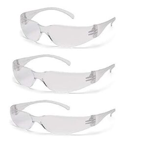 KROST Unisex Clear Safety Goggles, Pack of 3, White