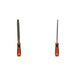 BLACK+DECKER Steel 200mm 2nd Cut Flat File With BLACK+DECKER Steel 200mm 2nd Cut Round File