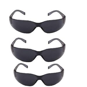 Black Unisex Safety Goggles, Pack of 3.