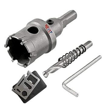 Krost Tungsten Carbide Tipped Holesaw,TCT Holesaw For Metal,Wood & Other Applications With Pocket Multitool (TCT Holesaw 25mm)