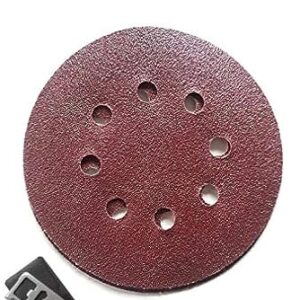 Krost Hook & Loop Sanding Paper/Disc For Electical/Pneumatic Sander Polisher with 11 in 1 Pocket Multitool (5″(125mm) 8Holex500Grit