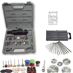 KROST Mini 1/4″ Air Die Grinder 147 Piece Kit With Rotary Tool Set