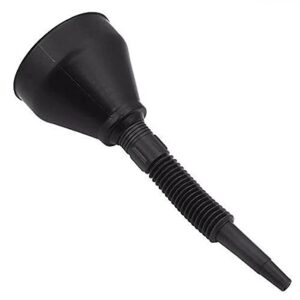 KROST 2 in 1 Plastic Funnel Can Spout for Oil | Water | Fuel | Petrol | Diesel | Gasoline for Cars | Bikes | Trucks (Black) Pack of 1