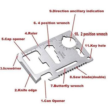 Krost SDS-Shank Hammer/Masonary Drill Bits for Concrete Application with 11 in 1 Pocket MultiTool (25x340x400mm, 2)