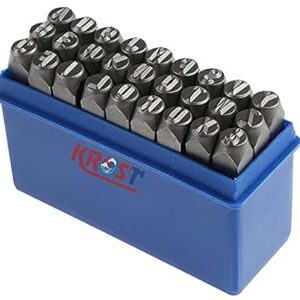 KROST Professional Number and Letter Punch Set for Jewelry Craft Stamping. (1/4″ Letter)