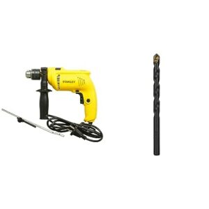 STANLEY SDH600 600W 13mm Impact Hammer Drill With DEWALT DW531000C 10x120mm Masonary Bit
