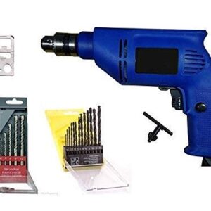 KROST PVC Drill Machine with Reverse forward Rotation And Variable Speed Trigger Masonry Set And HSS Drill, 450W