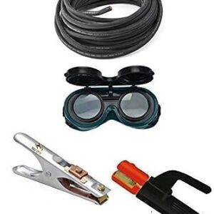 KROST 5m Welding Cable, Holder, Earth Clamp, Safety Goggles, Complete Kit